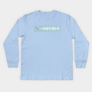 Midnights Album Spotify Code Moonstone Blue Kids Long Sleeve T-Shirt